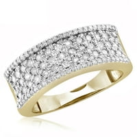 JewelersClub inele cu diamante pentru femei-1. Carate alb diamant inel Bijuterii - 14k aur placat cu argint benzi pentru femei -- Inel de JewelersClub