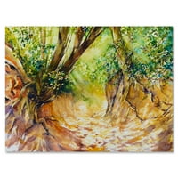 Drum mic în pădure adâncă pictura panza arta de imprimare