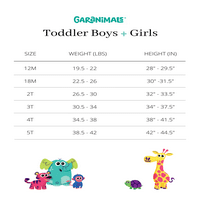 Garanimals Baby and Toddler Girls tricou și jambiere cu mânecă lungă, set de ținute din 6 piese, dimensiuni 12M-5T