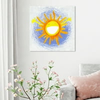 Runway Avenue astronomie și spațiu Wall Art Canvas printuri 'Rise & Shine' soare-galben, albastru