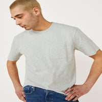 Tricou de buzunar supradimensionat pentru bărbați cu asamblare gratuită