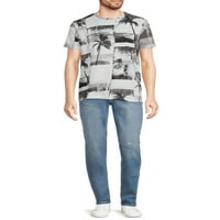 Fără limite tricou imprimat Allover pentru bărbați și bărbați mari cu mâneci scurte, dimensiuni de până la 5XL