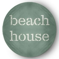 Pur Și Simplu Daisy 5' Round Beach House Nautic Chenille Covor, Salvie