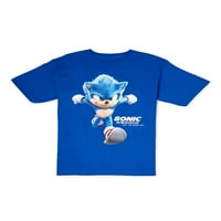 Tricou Sonic Hedgehog Boys Cu Mânecă Scurtă, Mărimi 4-18