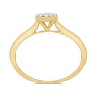Mireasa Pentru Totdeauna 0. Carat T. W. inel cu diamante din aur galben de 10k
