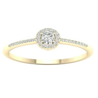 Imperial 1 5CT TDW diamant 10k aur galben Oval diamant Halo promisiune inel