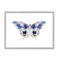 Stupell Industries Vivid Purple Butterfly Insect Graphic Art Gray Framed Art Print Wall Art, Design de Leah Straatsma
