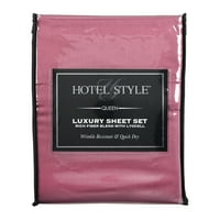 Hotel style Thread Count Tri-Blend cu set de lenjerie de pat Lyocell, regină, Muave Pearl