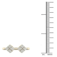 Imperial 1 5CT TDW diamant 10k Aur Galben Moda inel