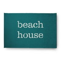 Pur Și Simplu Daisy 4' 6' Beach House Nautic Chenille Covor, Ocean Teal