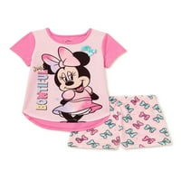 Set de pijamale pentru fete Disney Minnie Mouse, 2 piese, dimensiuni 4-10