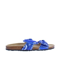 Mata Broadwalk - Sandale glisante cu curea dublă în albastru