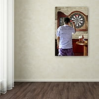 Marcă comercială Fine Art 'darts Player Copy' Canvas Art de la Macneil Studio