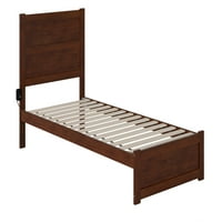 NoHo 14 pat dublu XL cu platformă din lemn cu tăblie modernă și tăblie, nuc