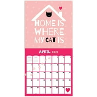 Publicarea calendarului lunar de perete Cat Lady-Tracker de întâlniri ilustrat cu pagina de contacte și note-Purrfect pentru planificarea