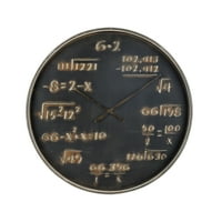 Formula ceas de perete în negru și aur antic