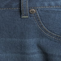 Un denim femei Plus Dimensiune rola manșetă Capri Jeans