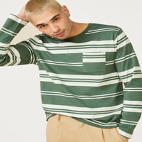 Tricou de buzunar cu mâneci lungi pentru bărbați cu asamblare gratuită