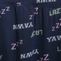 Secret Treasures femei și femei Plus Lazy Mood Print pijama Joggers