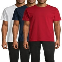 Tricou cu mânecă scurtă solidă pentru bărbați George, pachet de 3