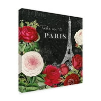 Marcă comercială Artă Plastică 'Rouge Paris III Black' artă pe pânză de Katie Pertiet