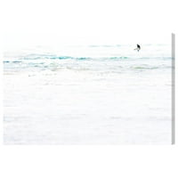Wynwood Studio nautic și Coastal Wall Art Canvas Prints 'Surf by Tal Paz-Fridman' Coastal-alb, negru