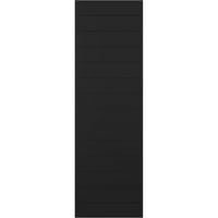 Ekena Millwork 18 W 43 h adevărat Fit PVC șipcă orizontală stil modern fix Mount obloane, Negru