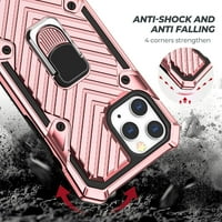 Iphone Pro Ma Kickstand Anti-șoc și Anti caz care se încadrează caz în aur roz pentru utilizare cu Apple Iphone Pro Ma 3-pack