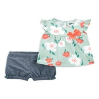 Carter ' s Child Of Mine Toddler Girls Babydoll tunică Top și pantaloni scurți, set de ținute