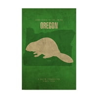 Marcă comercială Fine Art 'State Animal Oregon' Canvas Art de Red Atlas Designs