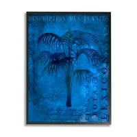 Stupell Tropicale Palm Plante Colaj Peisaj Pictura Negru Încadrată Arta Imprimare Perete Arta
