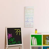 Stupell Industries mai fericit decât Unicorn mănâncă tort Citat Rainbow text Canvas Wall Art Design de Daphne Polselli, 10 24