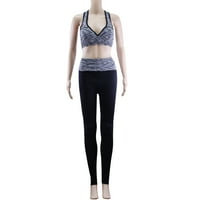 Pantaloni de Yoga cu talie înaltă pentru femei, control al burții, antrenament, alergare, jambiere de Yoga Stretch Grey-M