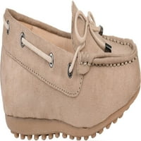 Femei Journee Collection Thatch Moccasin Taupe Fau Suede M