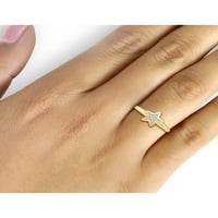 JewelersClub inele cu diamante pentru femei-Accent White Diamond Ring Bijuterii-14k benzi de argint placate cu aur pentru femei-Inel