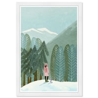 Wynwood Studio Serene Mountain Getaway vacanță și artă de perete sezonieră pânză imprimată Verde 13x19