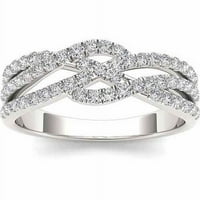 Carat T. W. diamant 10kt aur alb inel de moda