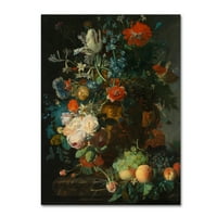 Marcă comercială Artă Plastică 'natură moartă cu flori și fructe' artă pe pânză de Jan Van Huysum