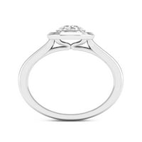 1 2CT TDW diamant 14k aur alb Solitaire inel de logodna