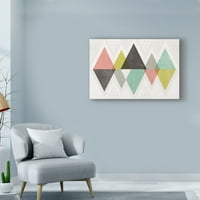 Marcă comercială Fine Art 'mod Triangles II' Canvas Art de Michael Mullan