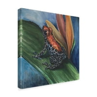 Marcă comercială Fine Art 'Blue Jean Frog' Canvas Art de Charlsie Kelly