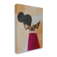 Modern Twin Girl Colaj Abstract Galerie De Artă Grafică Învelită Pe Pânză Imprimată Pe Perete